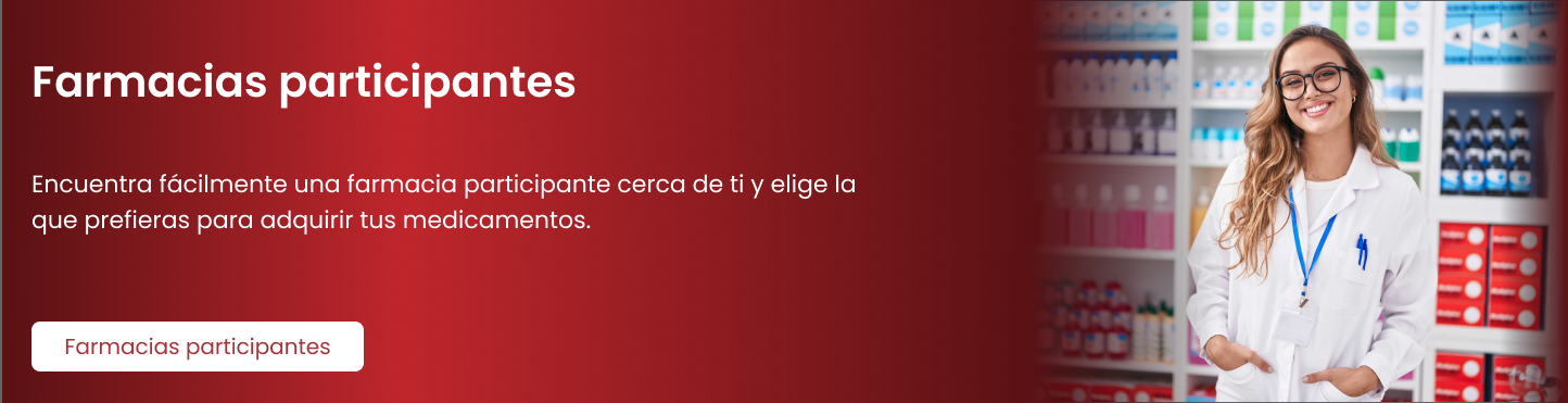 Farmacéutica hispana sonriente en farmacia, transmitiendo confianza y apoyo en la atención y compra de medicamentos.